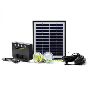Solar Home Lighting Kit 2 bulbs with Phone Charging